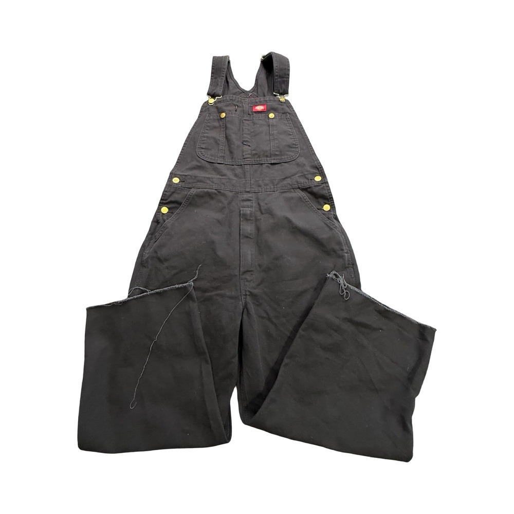 Dickies Overalls Unisex 30x24 Black Duck Canvas Raw Hem Custom Workwear